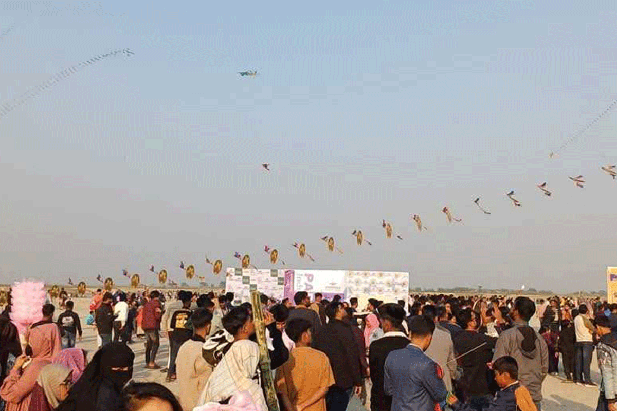 পদ্মার চরে বর্ণিল ঘুড়ি উৎসব