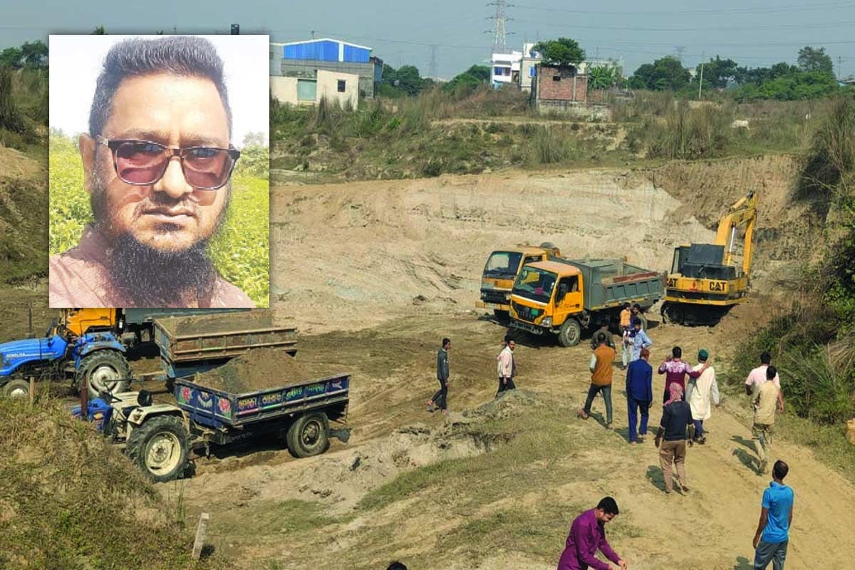 কেরানীগঞ্জে সন্ত্রাসীদের পাহারায় ফসলি জমির মাটি যাচ্ছে ইটভাটায়
