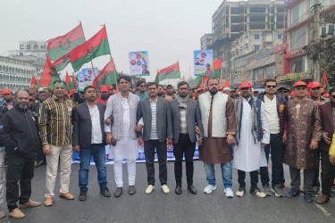ঢাকা-চট্টগ্রাম মহাসড়কে জিয়া সৈনিক দলের আনন্দ র‌্যালি