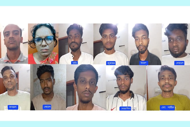 বিশেষ অভিযানে মাদক কারবারিসহ গ্রেফতার ১১