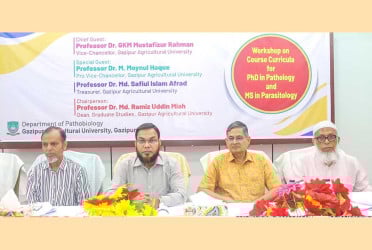 গাজীপুর কৃষি বিশ্ববিদ্যালয়ে এমএস ও পিএইচডি কোর্স চালুকরণে কর্মশালা