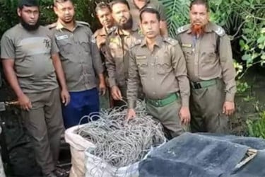 সুন্দরবনে হরিণ শিকারের ফাঁদ উদ্ধার