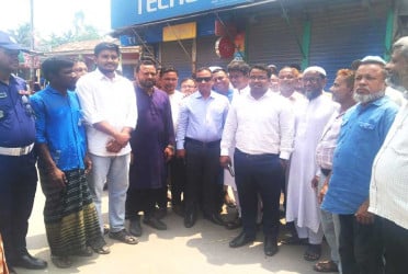 রাজারহাট বাজার যানজট মুক্ত করার উদ্যোগ প্রশাসনের