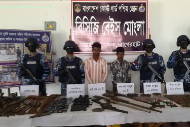 সুন্দরবনের দুই বনদস্যু গ্রেফতার, ৪টি আগ্নেয়াস্ত্র উদ্ধার