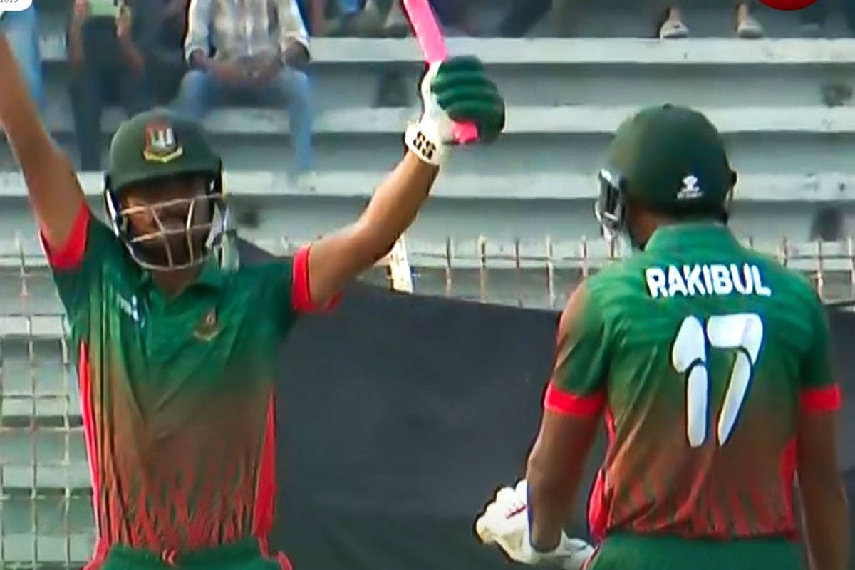 রাকিবুল-আকবরের ঝড়ে বাংলাদেশের রোমাঞ্চকর জয়
