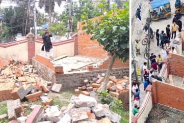 ময়মনসিংহে রওশন এরশাদের বাড়ি ‘সুন্দর মহল’ ভাঙচুর