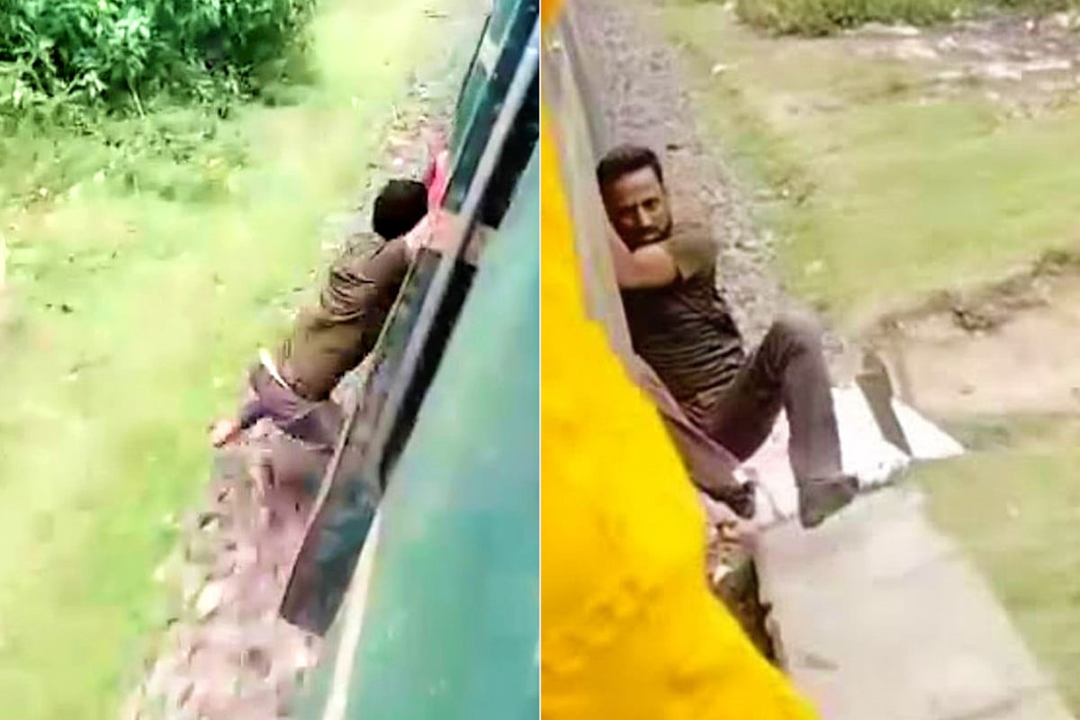 চলন্ত ট্রেন থেকে ফেলে দেওয়ার ভাইরাল ভিডিওর নেপথ্যে কী?