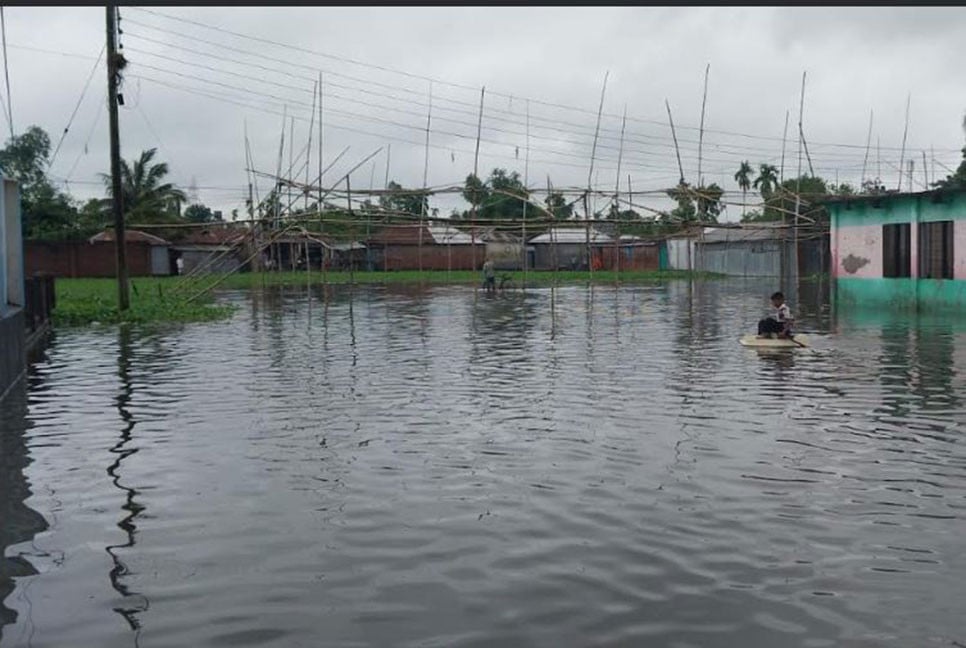 রংপুরে বৃষ্টিতে নিম্নাঞ্চল প্লাবিত, ৩০০ হেক্টর ফসল নিমজ্জিত
