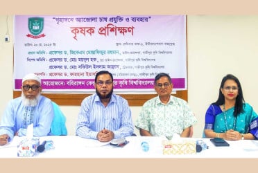 অ্যাজোলা চাষ নিয়ে গাকৃবিতে কৃষক প্রশিক্ষণ অনুষ্ঠিত