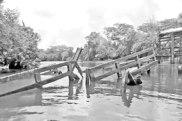 হঠাৎ বিকট শব্দে ভেঙে পড়ল সেতু