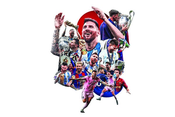 পেলে ম্যারাডোনা ছাড়িয়ে মেসি