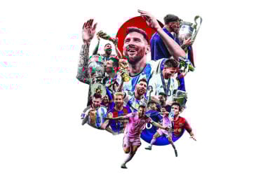 পেলে ম্যারাডোনা ছাড়িয়ে মেসি