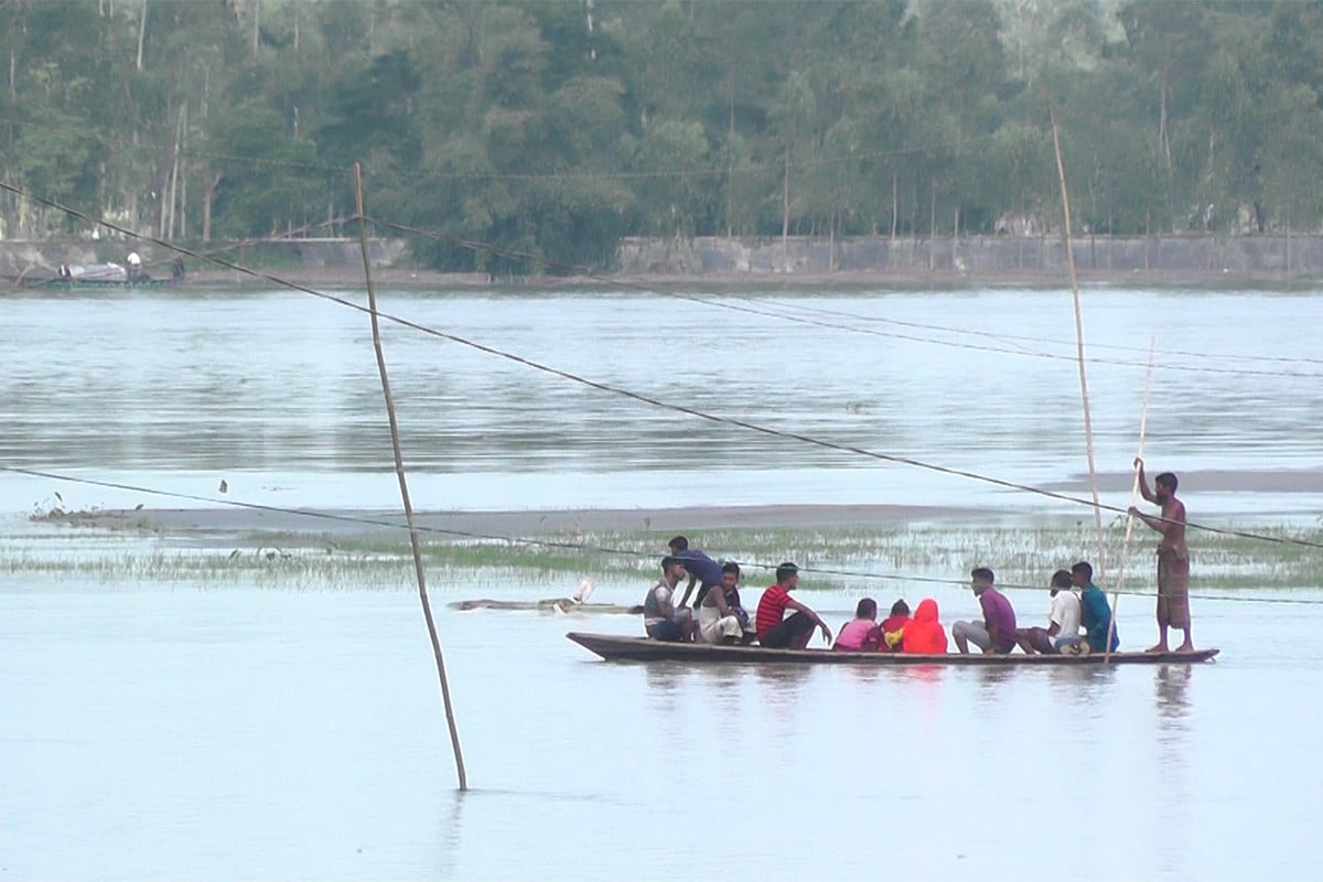 কুড়িগ্রামে নদ-নদীর পানি বৃদ্ধি, প্লাবিত নিচু চরাঞ্চল