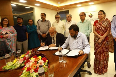 বাউবি ও রবীন্দ্র বিশ্ববিদ্যালয়ের মধ্যে সমঝোতা স্মারক স্বাক্ষর
