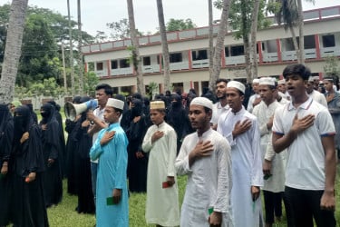 মাদক, বাল্যবিয়ে ও স্মার্টফোন আসক্তির বিরুদ্ধে শিক্ষার্থীদের শপথ