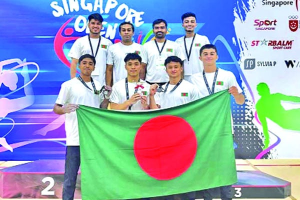 সিঙ্গাপুরে জিমন্যাস্টদের সোনার হাসি