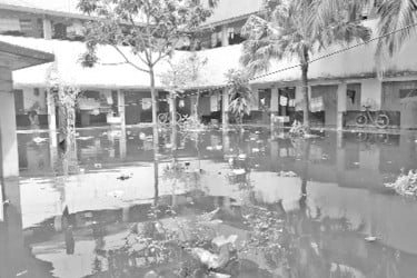 ক্যাম্পাসে জলাবদ্ধতা, দুর্ভোগে শিক্ষার্থী