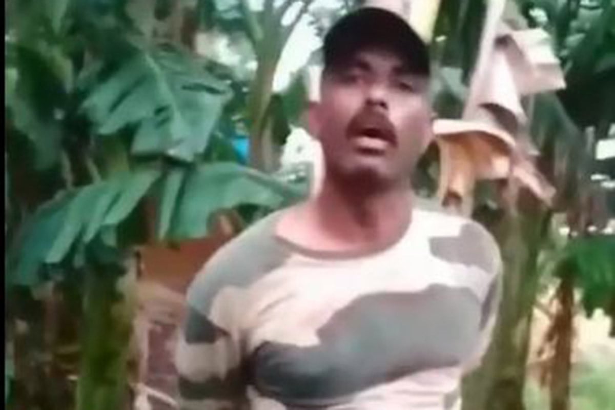 চাঁপাইনবাবগঞ্জ সীমান্তে গ্রামবাসীর হাতে বিএসএফ সদস্য আটক