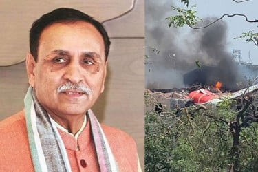 বিধ্বস্ত সেই প্লেনে ছিলেন গুজরাটের সাবেক মুখ্যমন্ত্রী