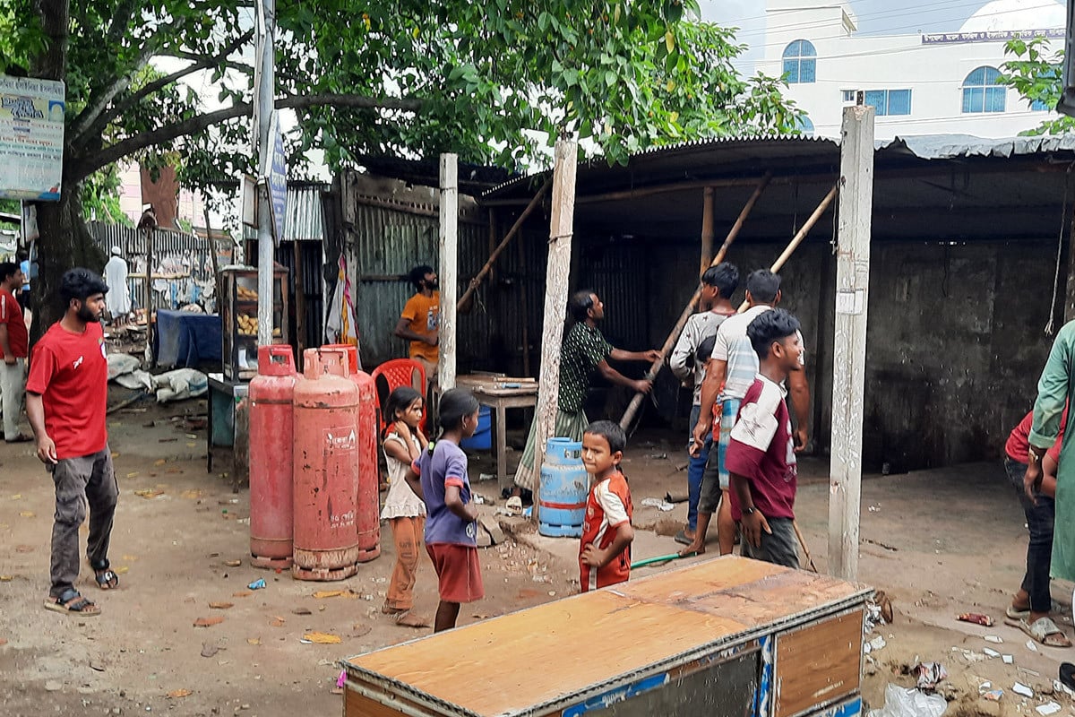 নাসিরনগরে শতাধিক অবৈধ স্থাপনা উচ্ছেদ