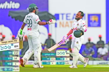 নাজমুল মুশফিকের রাজকীয় ব্যাটিং