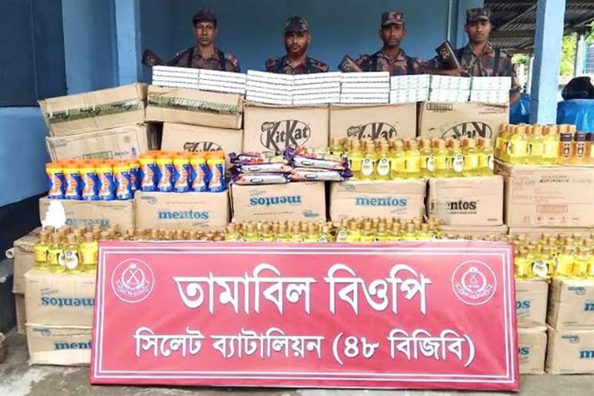 সিলেটে অর্ধকোটি টাকার ভারতীয় পণ্য জব্দ
