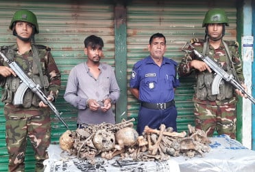 ভালুকায় মানব কঙ্কালসহ আটক ১