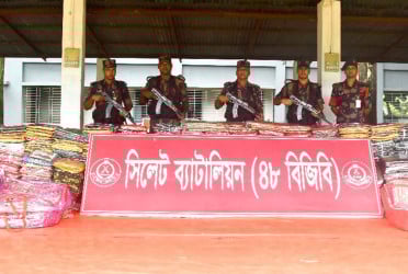 সিলেট সীমান্তে ভারতীয় পণ্য জব্দ