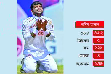 সফরে নাঈমের প্রথম ফাইফার