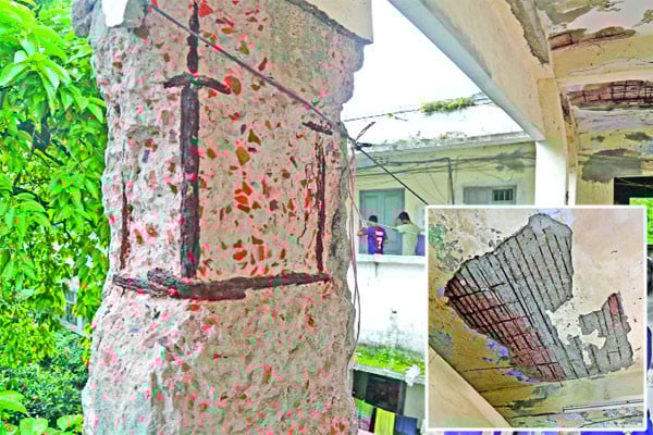 ঢাকা মেডিকেল কলেজে ঝুঁকিপূর্ণ ভবন