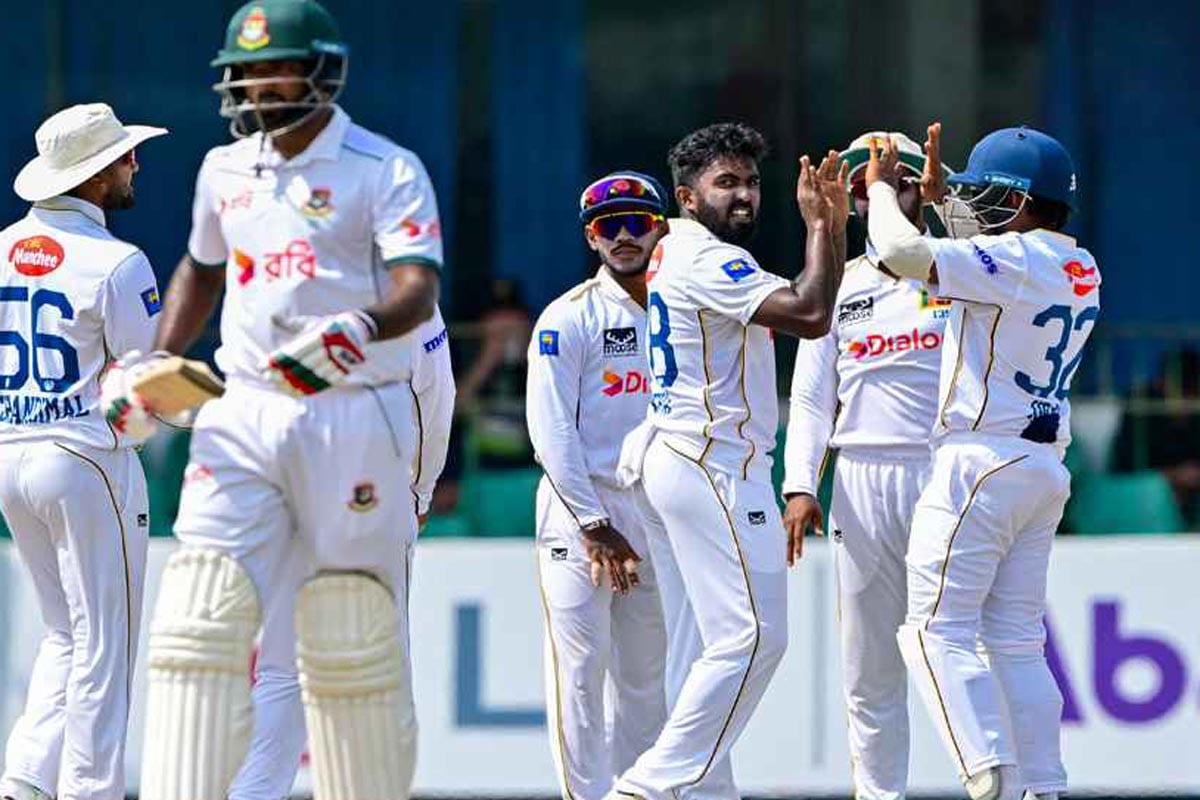 কলম্বো টেস্ট: বাংলাদেশকে ২৪৭ রানে থামালো শ্রীলঙ্কা