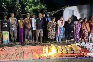 ফরিদপুরে যৌথ বাহিনীর অভিযানে মাদকসহ আটক ১৫