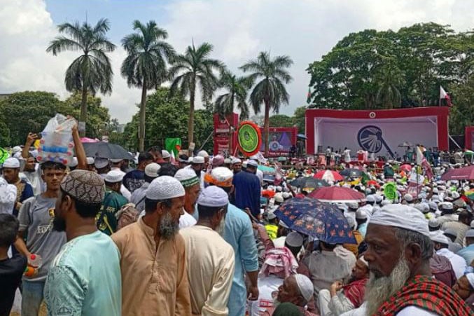 ইসলামী আন্দোলনের মহাসমাবেশে নেতাকর্মীদের ঢল