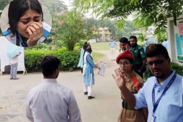 আজ ৫০ মিনিট আগেই কেন্দ্রে পৌঁছান সেই আনিসা, দিচ্ছেন পরীক্ষা