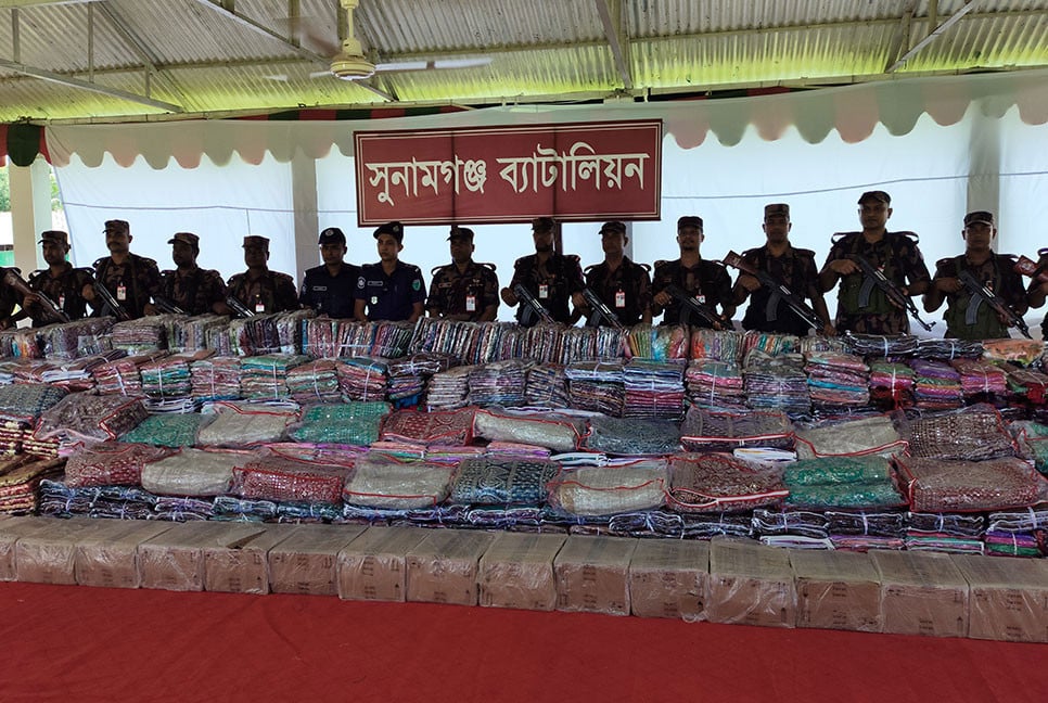 সুনামগঞ্জে ভারতীয় পণ্য জব্দ