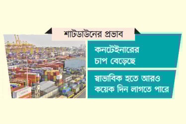বন্দরে অপেক্ষমাণ জাহাজের সারি