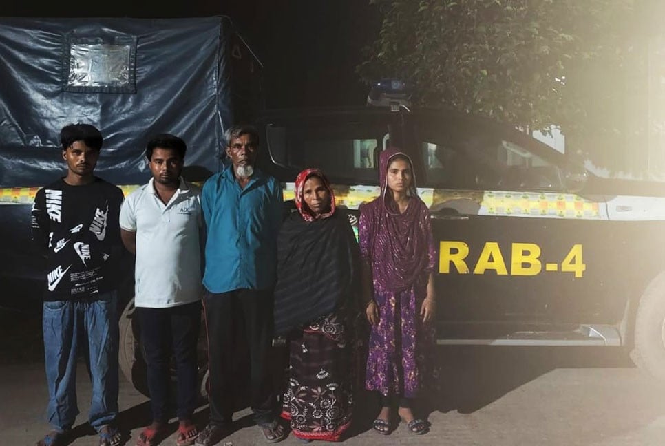 গাইবান্ধায় হত্যা মামলার ৫ আসামি গ্রেফতার
