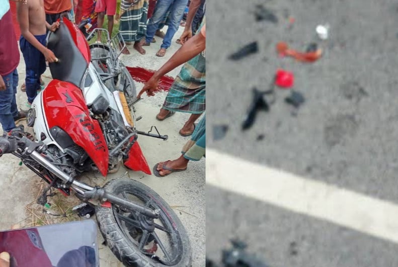 কাজিপুরে দুই মোটরসাইকেলের সংঘর্ষে কলেজছাত্রের মৃত্যু