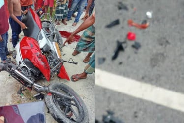 কাজিপুরে দুই মোটরসাইকেলের সংঘর্ষে কলেজছাত্রের মৃত্যু