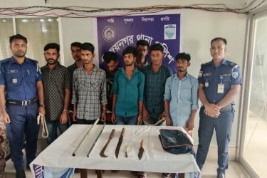 মহাসড়কে ডাকাতির প্রস্তুতিকালে ৮ ডাকাত গ্রেফতার