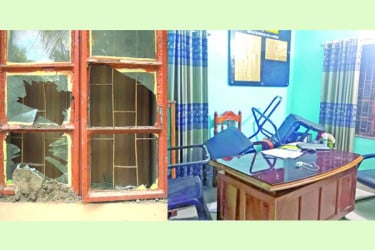 থানায় হামলা ভাঙচুর