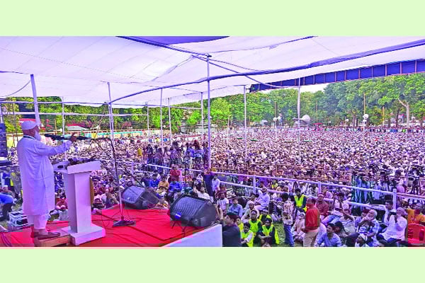 রংপুর জিলা স্কুল মাঠে জামায়াতের সমাবেশ