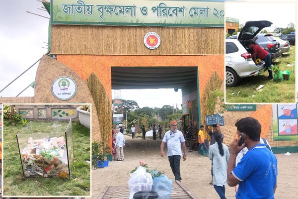 বৃক্ষমেলায় নিষিদ্ধ পলিথিনের ছড়াছড়ি
