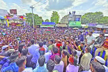 ঠাকুরগাঁওয়ের পীরগঞ্জ উপজেলায় এনসিপির পথসভা