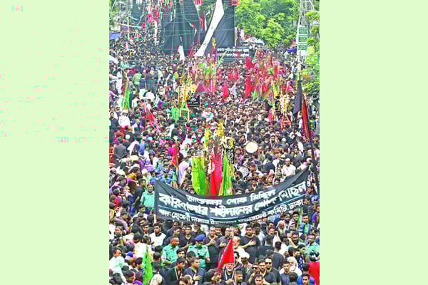 তাজিয়া মিছিলে মাতম