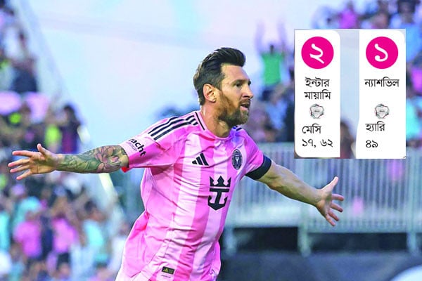 টানা ৫ জোড়া গোলে শীর্ষে মেসি
