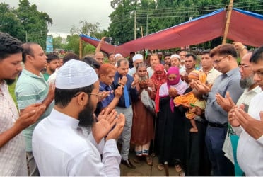 মাগুরায় জুলাই শহীদ স্মৃতিস্তম্ভের ভিত্তিপ্রস্তর স্থাপন