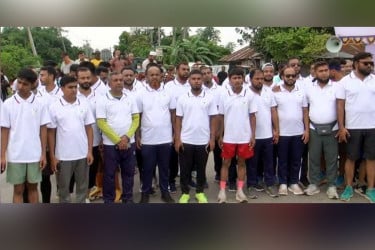 হবিগঞ্জে জুলাই স্মরণে ম্যারাথন প্রতিযোগিতা