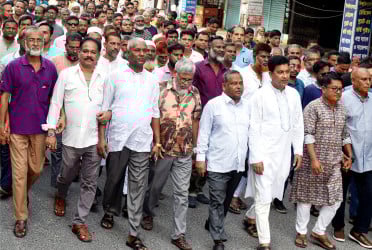 রংপুর মহানগর বিএনপির মৌন মিছিল