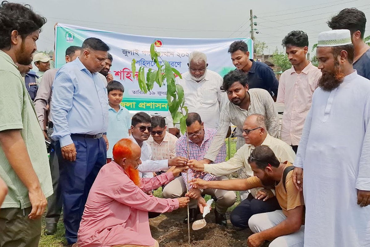 জুলাই শহীদদের স্মরণে বৃক্ষরোপণ ও স্মৃতিফলক